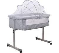 Lit d'appoint pour bébé Berceau de voyage Lit d'enfant avec moustiquaire 96×77×57cm gris
