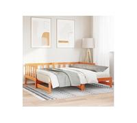 Lit d'appoint sans matelas Marron 2x(80x200) cm 867844