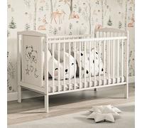 Lit de bébé avec matelas / Deux Ours / Lit de bébé en bois 60x120cm