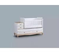 Lit de bébé Lit d'enfant Set de lit Tiroir blanc dans un style moderne pour la chambre d'enfant