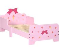Lit de bébé - Lit junior - 143×74×59 cm - Pour 3-6 ans - Chargement jusqu'à 80 kg - MDF & contreplaqué - Rose