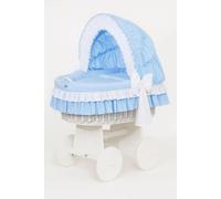 Lit de bébé MY SWEET BABY en fibre naturelle Blanc avec toit mobile et matelas PREMIUM