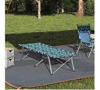 Vidaxl Lit De Camping Pliant Avec Sac De Transport Motif Feuilles Tissu Oxford 600d