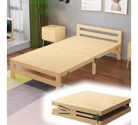 Lit de chevet portable pour nourrissons et tout-petits, lit plateforme pliable en bois massif pour petits espaces, berceau temporaire pour chambre/garage