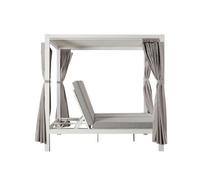 Lit De Jardin 2 Places Gris Cordoue Blanc
