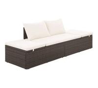 vidaXL Lit de jardin brun 195×60 cm Poly rotin