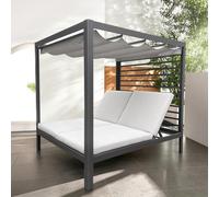 Concept Usine – Lit de jardin MATALA 2 places structure aluminium gris foncé