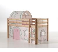 Lit de jeu Pino avec set textile rideau et tunnel "Birdy