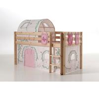 Lit de jeu Pino avec set textile rideau, tunnel et 3 sacs "Birdy