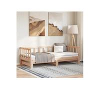 vidaXL Lit de jour et lit gigogne sans matelas 90x190 cm bois massif
