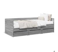 Lit de Jour avec Tiroirs sans matelas 1 place Sonoma Gris 90x190 cm en bois avec 3 tiroirs intégrés 841520