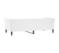 Lit de jour blanc 80x200 cm similicuir