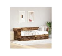 Lit de jour Bois ancien Bois d'ingénierie 100 x 200 cm Durable 3333984