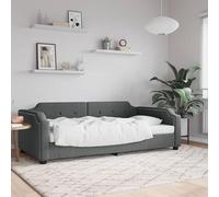 Lit de jour, canapé-lit, sofa-lit, canapé convertible, lit-canapé, lit d'appoint, lit pour adolescents, structure de lit avec sommier à lattes, lit multifonctionnel, lit en bois, gris foncé, 80x200 cm