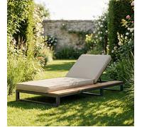Lit de Jour & Chaise Longue Extérieure Patio, Canapé-Lit Imperméable Multifonctionnel, Côté Droit