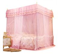 Lit de luxe princesse à trois ouvertures latérales avec rideau, baldaquin, moustiquaire (L)