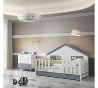 Lit de maison Montessori moderne avec commode Design élégant pour la chambre d'enfant