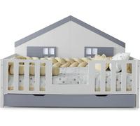 Lit de maison Montessori moderne avec protection contre les chutes et espace de rangement Design confortable