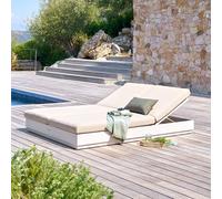 Lit de piscine ALLURE Beige / Avoine Aluminium traité époxy, Polyester Hespéride