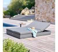 Lit de piscine ALLURE Graphite Aluminium traité époxy, Polyester Hespéride