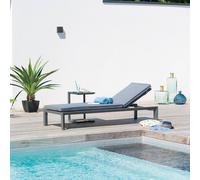 Hespéride Lit de piscine ÉVASION Anthracite Graphite – Aluminium traité époxy, Texaline, Polyester