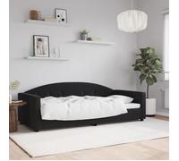 Lit de repos sans matelas - 1 place - vidaXL - velours - noir - 90 x 200 cm@ped17g