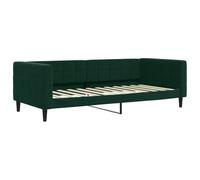 Lit de Repos vidaXL Vert Foncé 90x200 cm Velours, Canapé-Lit Confortable, Lit d'Appoint, Canapé-Lit Simple