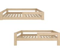 Lit de sol transformable en lit pour petit enfant, 90x180 cm Pieds de lit 22 cm