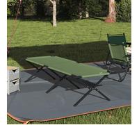 vidaXL Lit pliant pour le camping vert 210 x 80 x 46 cm