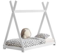 Lit de Tipi pour Enfant Onejda Blanc Mat 160 x 80 cm [en.casa]
