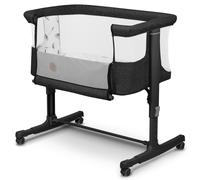 Lionelo Aurora 3in1 - Lit d'appoint, berceau, lit autonome avec matelas, avec couffin, hauteur réglable en continu - jusqu'à 9 kg - Gris graphite