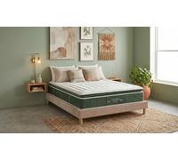 Lit Déco en velours côtelé matelas en option Sampur : Gris clair / 180 x 200 cm / Sommier seul