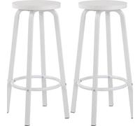Lit Deluxe - Lot de 2 - Lit sans dossier - Blanc - 30 x 30 x 72 cm
