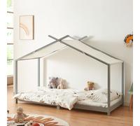 Lit d'enfant 'Brome' lit de maison 90 x 200 cm gris