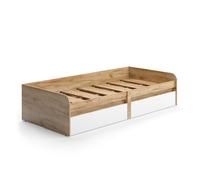 Lit d'enfant Vicco Clario Blanc/Artisan 90x200 cm sans matelas, Model 55612