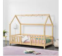Lit d'Enfant Design Forme Maison Sisimiut Pin 160 x 80 cm Naturel