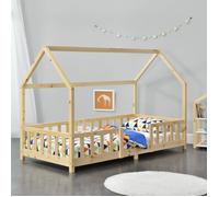 Lit d'Enfant Design Forme Maison Sisimiut Pin 200 x 90 cm Naturel