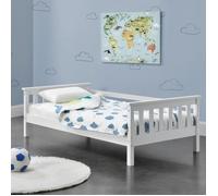 Lit d'enfant Nuuk avec espace de rangement 80x160 cm Lit d'adolescent jusqu'à 70 kg avec sommier à lattes Lit de couchette en pin blanc
