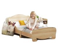 Lit d'enfant, en bois durable et non toxique, 200 cm x 100 cm x 90 cm, adapté aux enfants de 3 à 6 ans, construction robuste, conforme aux normes de sécurité