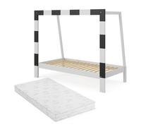 Lit d'enfant Vitalispa Football goal Blanc 80x160 cm avec matelas, Model 50217