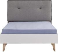 Lit d'enfant Lit 120 cm Lit d'adolescent Bois Gris Chambre d'enfant Tissu Moderne