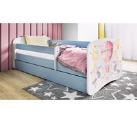 Lit d'enfant Lit d'adolescent Ballon 70x140, 80x160, 80x180 cm - Set complet avec matelas, tiroir & protection antichute