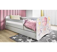 Lit d'enfant Lit d'adolescent Ballon 70x140, 80x160, 80x180 cm - Set complet avec matelas, tiroir & protection antichute
