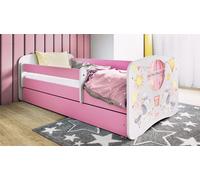 Lit d'enfant Lit d'adolescent Ballon 70x140, 80x160, 80x180 cm - Set complet avec tiroir & protection contre les chutes