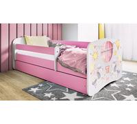 Lit d'enfant Lit d'adolescent Ballon 70x140, 80x160, 80x180 cm - Set complet avec tiroir & protection contre les chutes