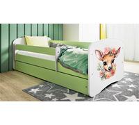 Lit d'enfant Lit d'adolescent Bambi 70x140, 80x160, 80x180 cm - Set complet avec tiroir & protection antichute