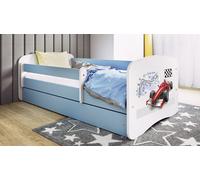 Lit d'enfant Lit d'adolescent Formule 1 70x140, 80x160, 80x180 cm - Set complet avec tiroir & protection contre les chutes