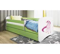 Lit d'enfant Lit d'adolescent licorne 70x140, 80x160, 80x180 cm - Set complet avec matelas, tiroir & protection antichute