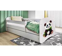 Lit d'enfant Lit d'adolescent Panda 2 70x140, 80x160, 80x180 cm - Set complet avec tiroir & protection antichute