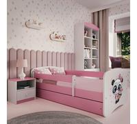 Lit d'enfant Lit d'adolescent Panda 70x140, 80x160, 80x180 cm - Set complet avec tiroir & protection antichute